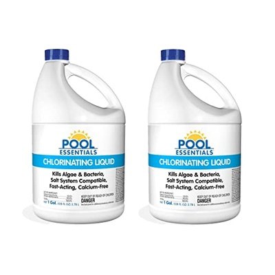 Pool Essential Chlorinating Liquid Chlorine 10% Sodium Hypochlorite 2 Gallons