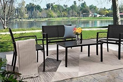 Greesum 4 Pieces Outdoor Furniture Set for Patio, Lawn, Garden and Poolside - Thesummerpools.com