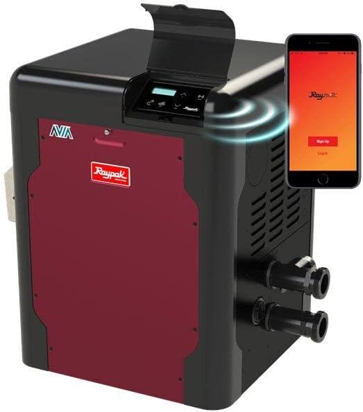 Raypak Avia P-R404A-EP-C Propane Gas Pool Heater with Wi-Fi & Raymote App