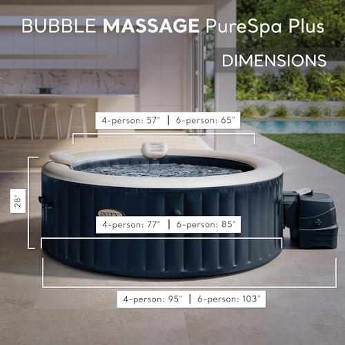 INTEX SimpleSpa Inflatable Hot Tub Bubble Massage Spa