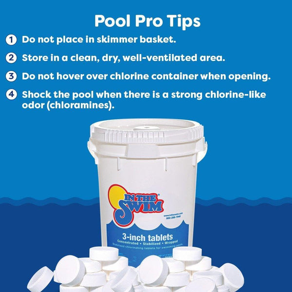 In The Swim 3 Inch Chlorine Tablets for Swimming Pools 50 Pounds