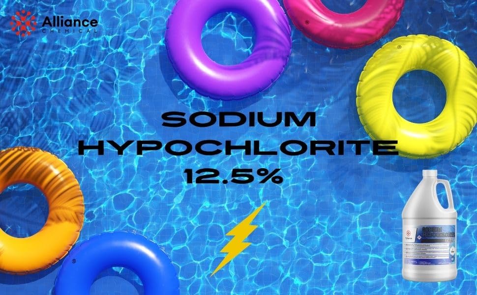 Sodium Hypochlorite Liquid Chlorine for Pools and Spa 12.5% 1 Gallon