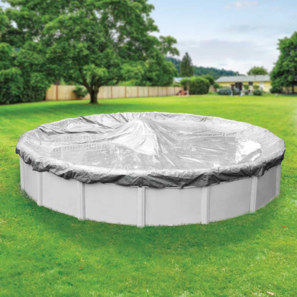 Robelle Round Pool Cover for Winter – 24 ft Above Ground Pools