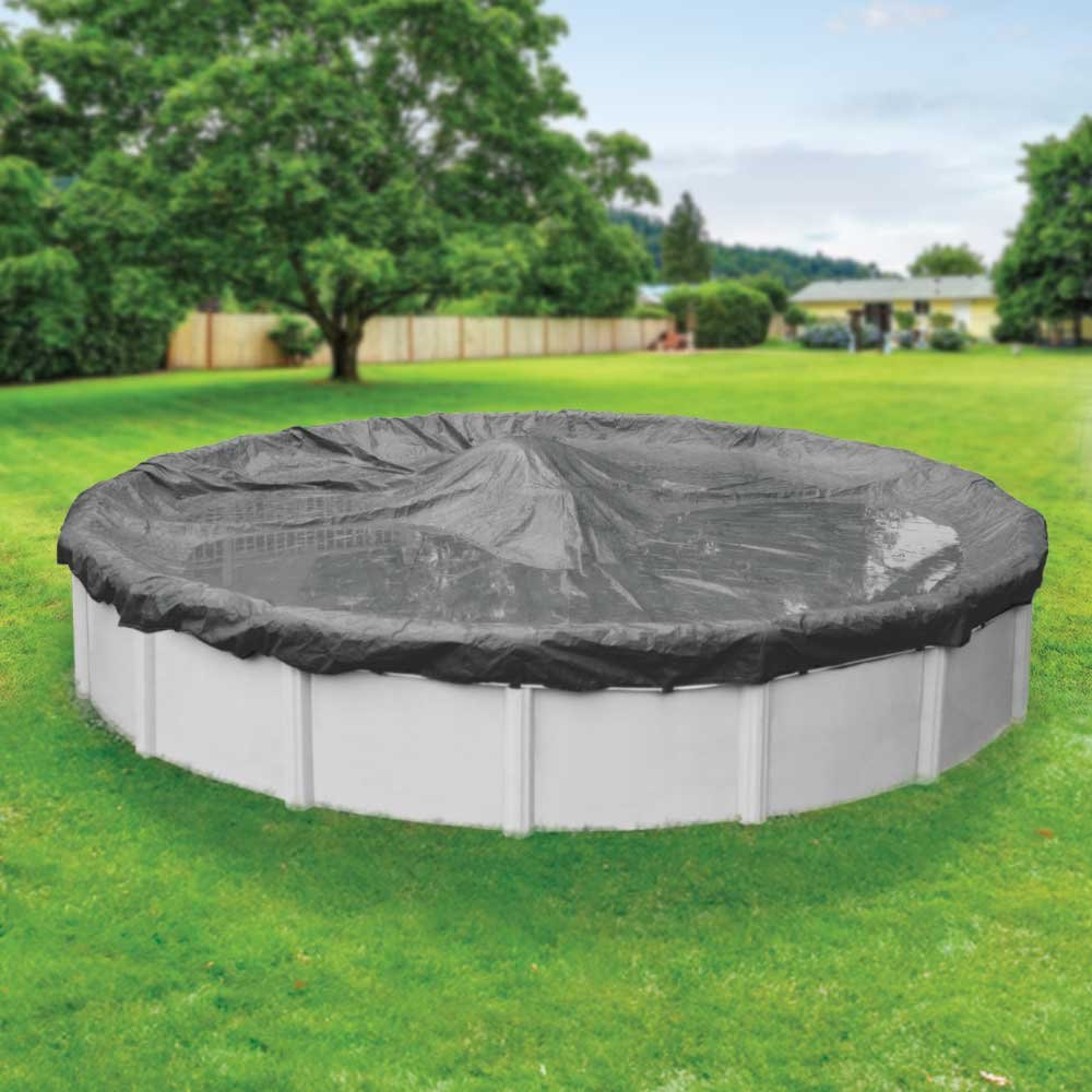 Robelle Round Pool Cover for Winter – 24 ft Above Ground Pools