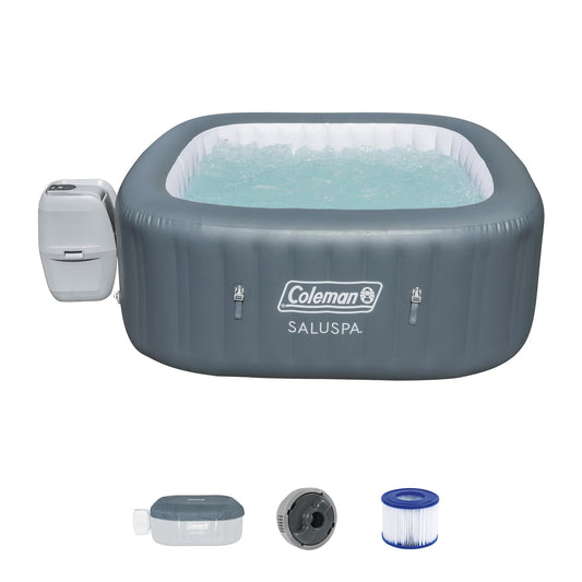 Coleman SaluSpa Inflatable Hot Tub Square Portable Outdoor Spa