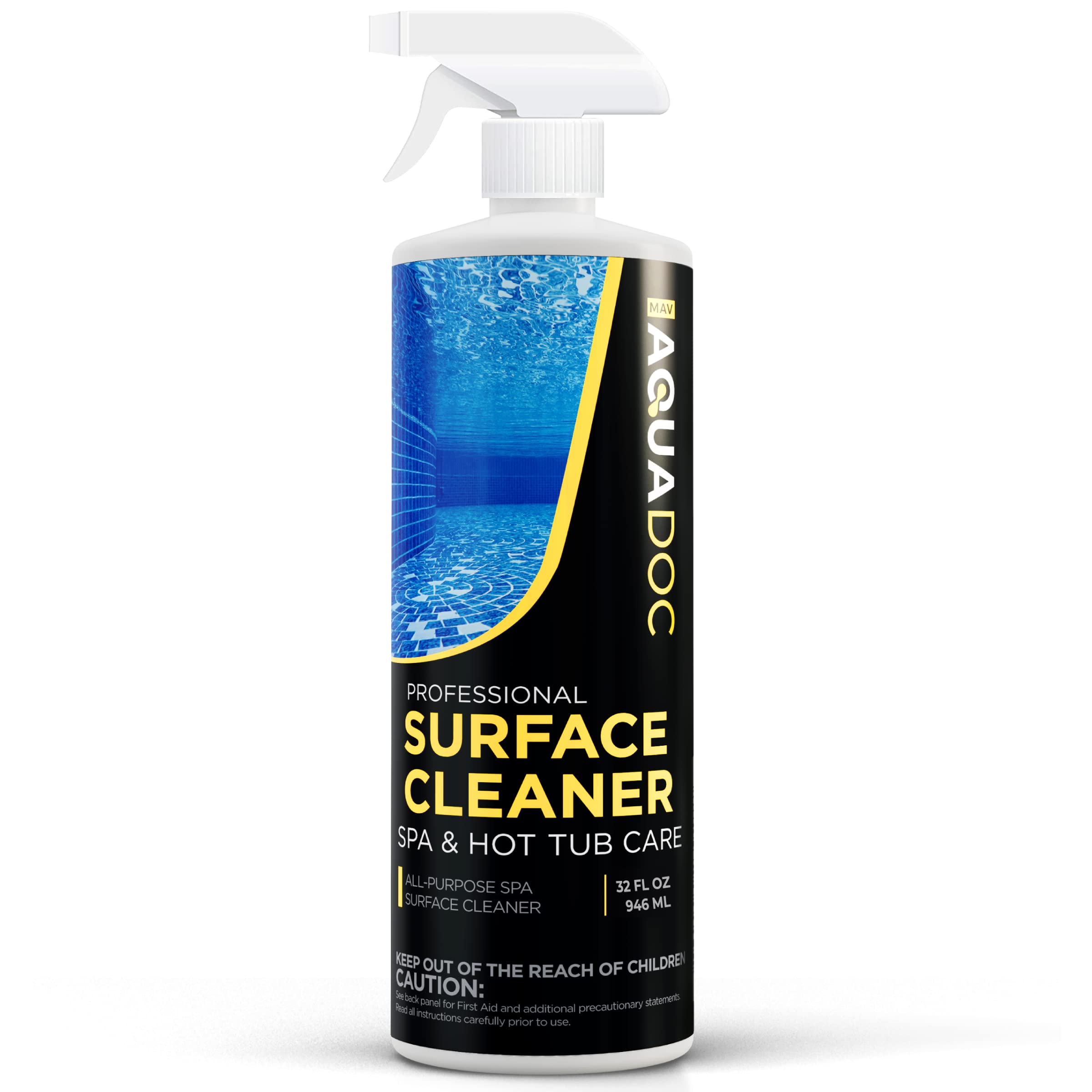 Spa & Hot Tub Surface Cleaner - Remove Scumlines, grime, Dirt, & Scale. Works on All Hot Tub Surfaces