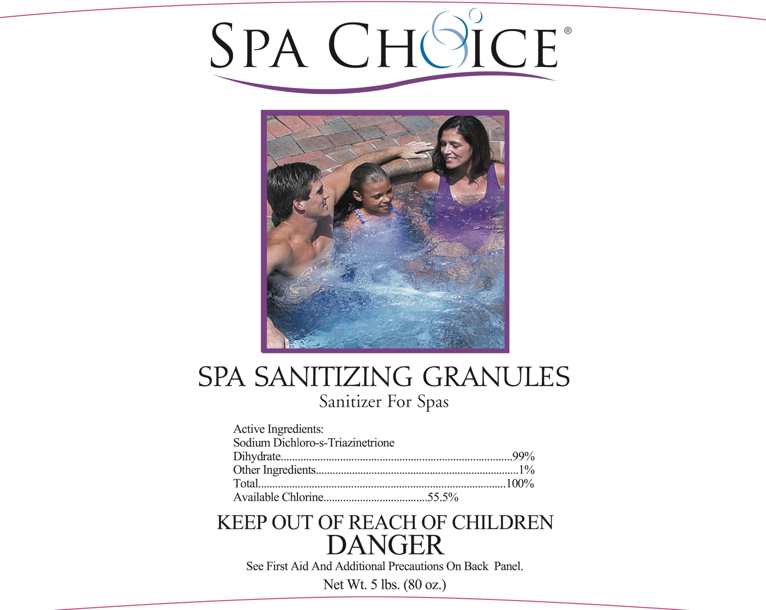 Chlorine Granules for Hot Tub and Spa 5-Pounds