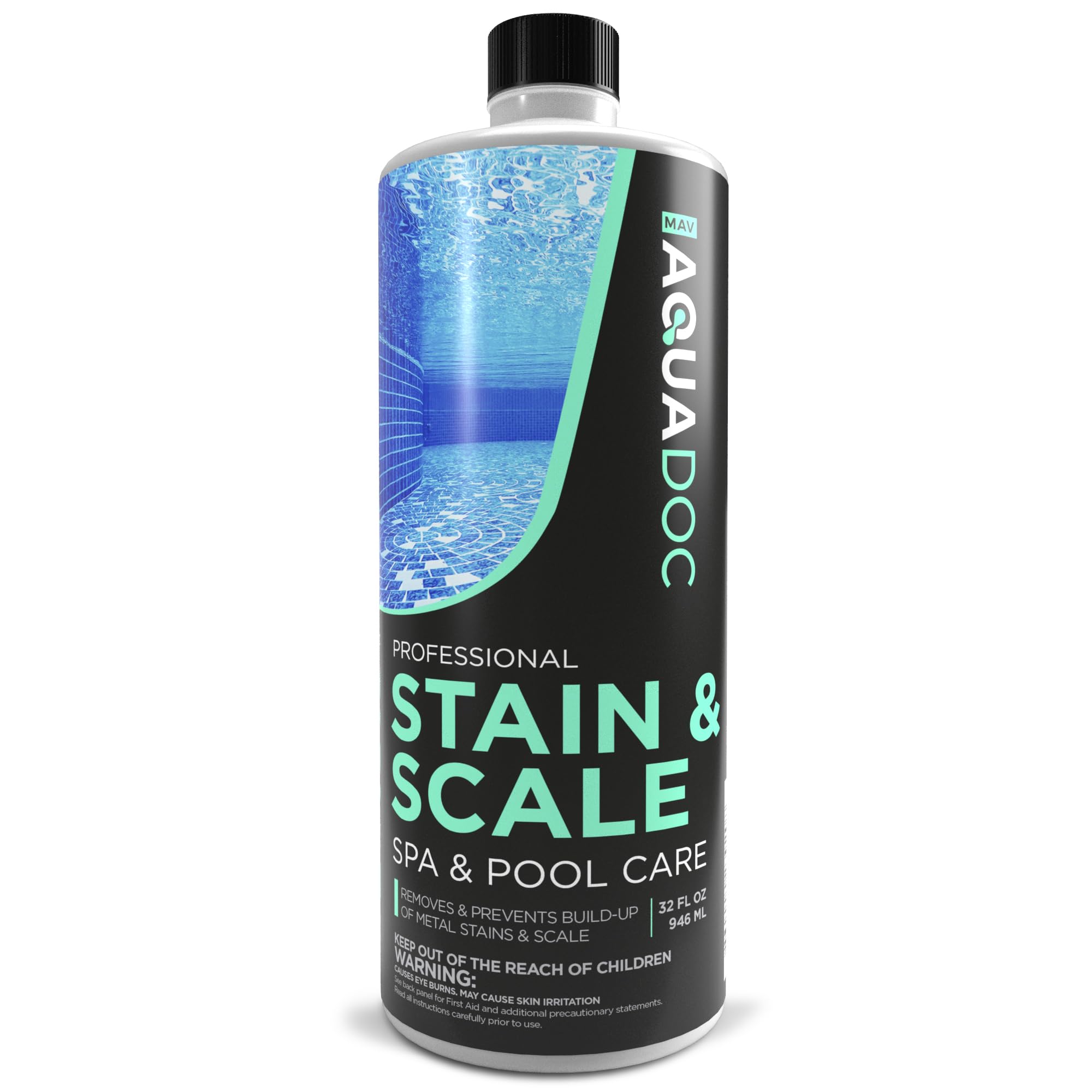 Pool, Spa, and Hot Tub Stain and Scale Control – Professional-Grade Scale, Metal, and Stain Preventer to Soften Water, Remove Deposits, and Maintain Clear Hot Tub Water