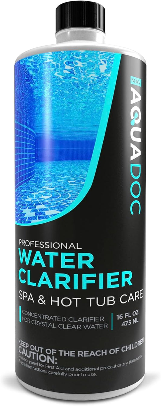 Spa Clarifier & Hot Tub Clarifier – Fast-Acting Solution for Cloudy Water Treatment, Restores Clarity and Keeps Spa Water Balanced – MAV AquaDoc 16oz