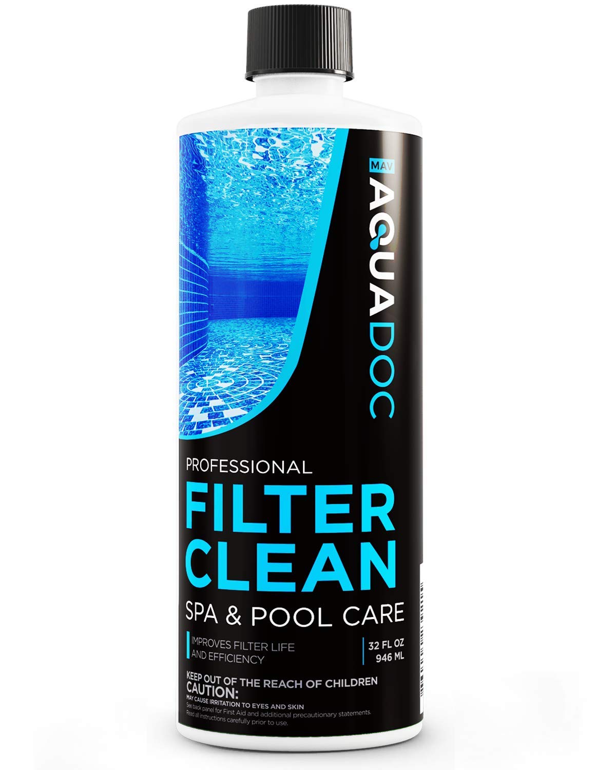 Hot Tub, Spa, and Pool Filter Cartridge Cleaner Soak - Easy to Use Filter Degreaser 1 Gallon