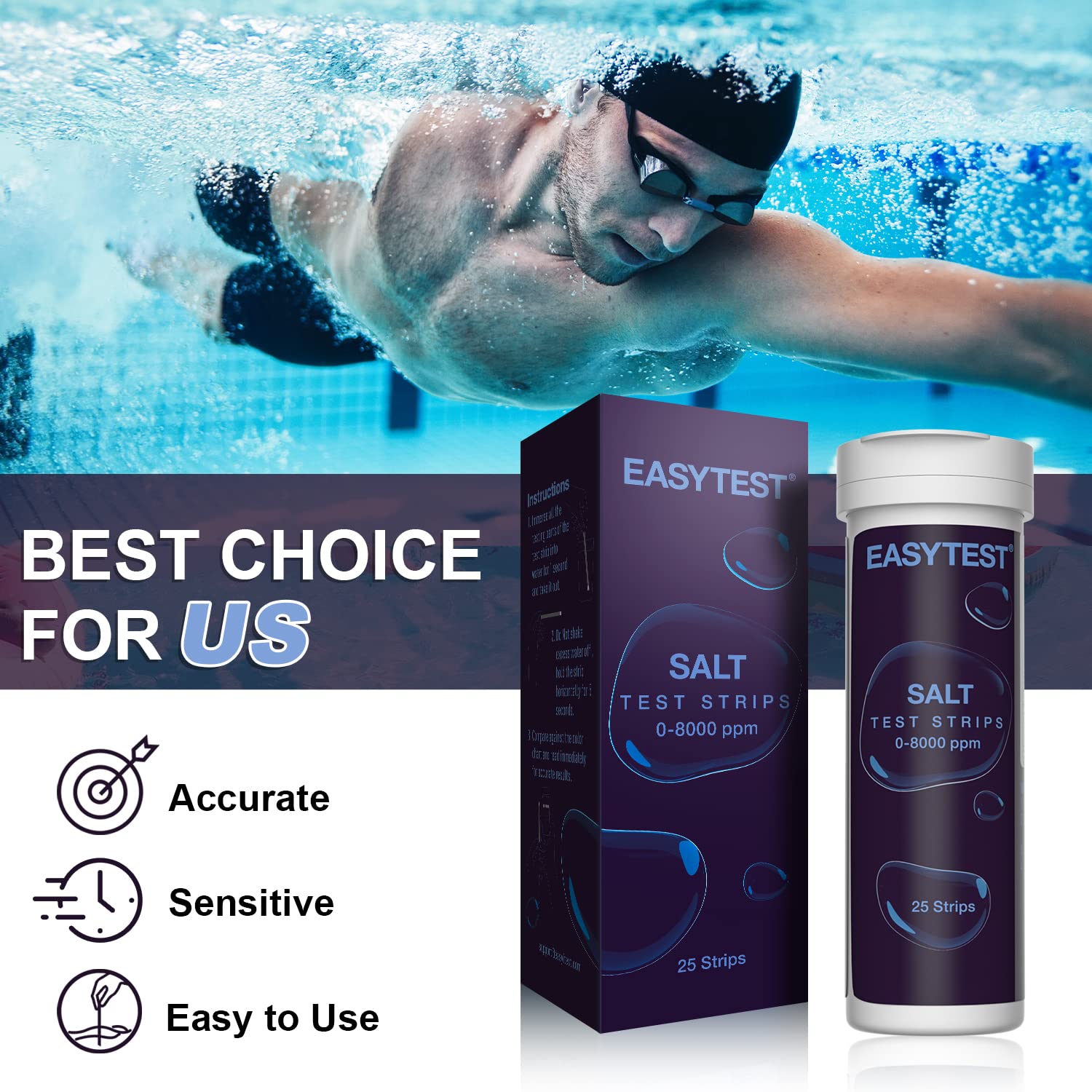 EASYTEST 9-Way Hot Tub, Pool, and Spa Test Strips