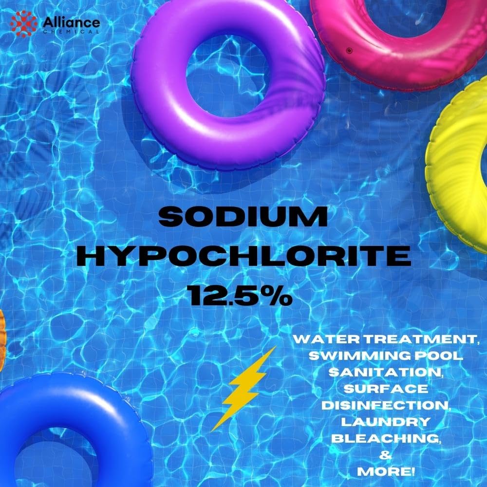 Sodium Hypochlorite Liquid Chlorine for Pools and Spa 12.5% 1 Gallon