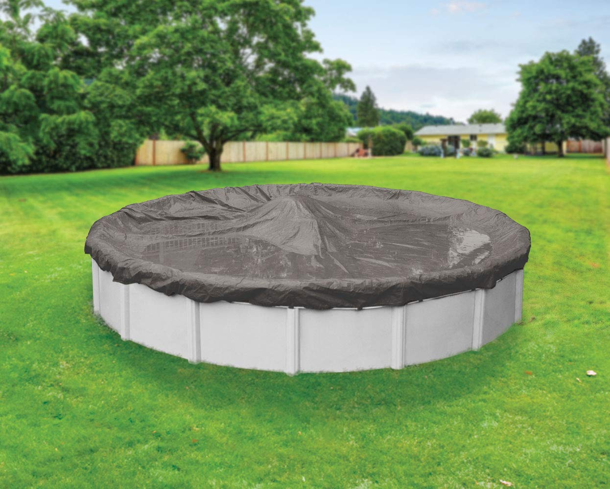 Robelle Round Pool Cover for Winter – 24 ft Above Ground Pools