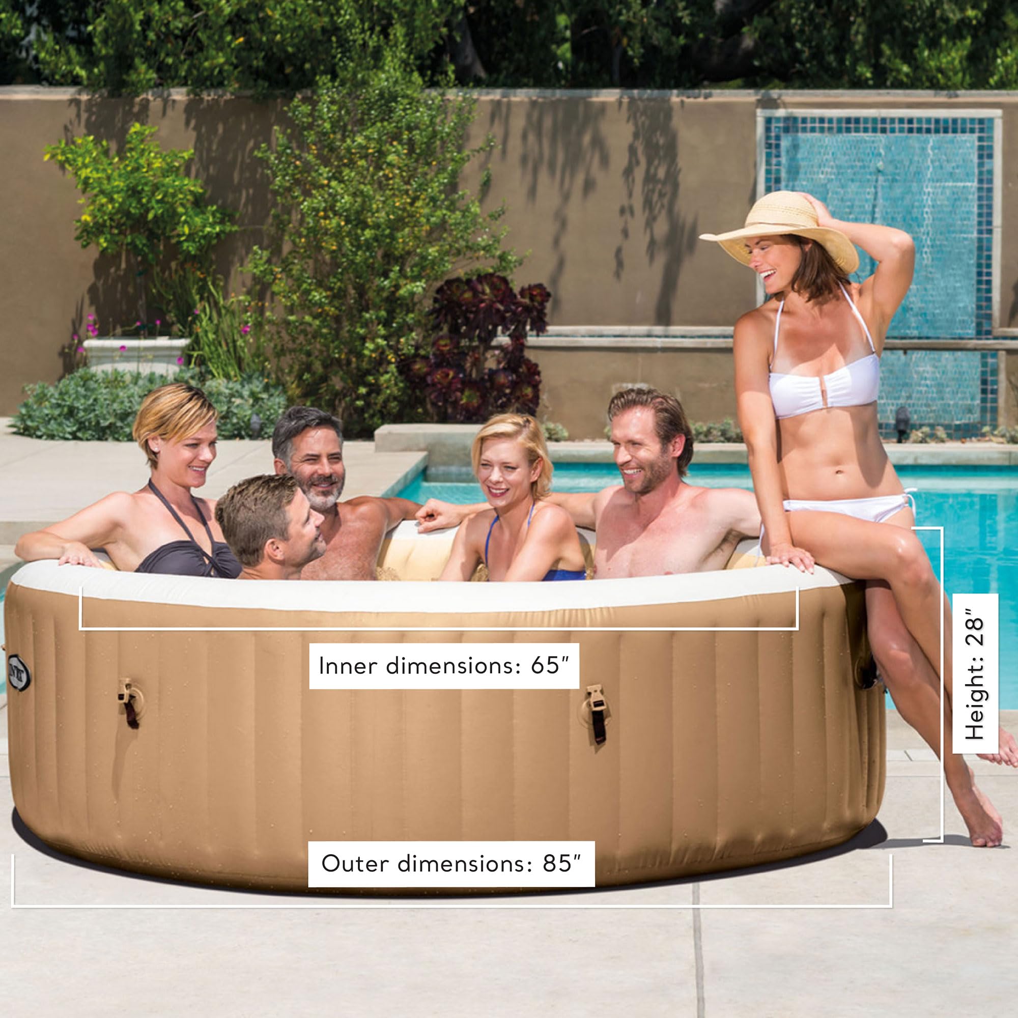 INTEX SimpleSpa Inflatable Hot Tub Bubble Massage Spa