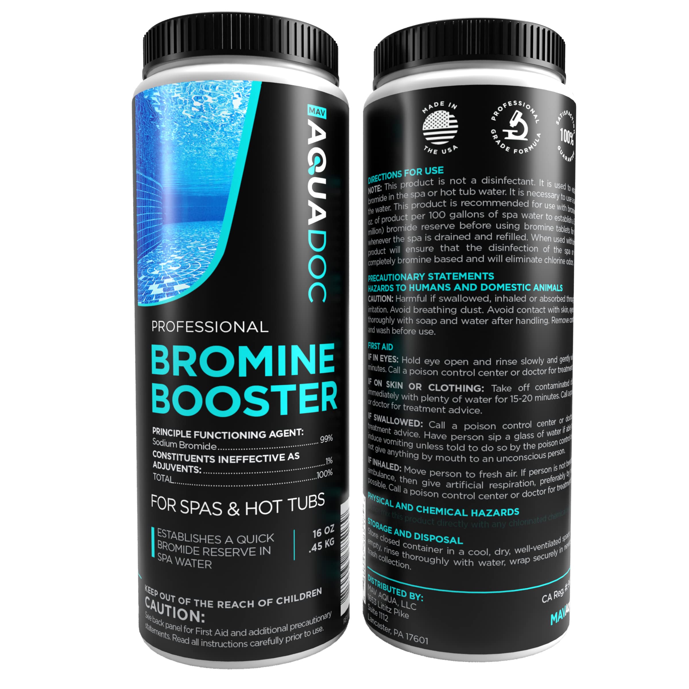 Bromine Tablets and Bromine Booster for Hot Tub and Spa - Oxidizing Spa Shock & Non-Chlorine Shock - Sodium Bromide - 1lbs Bromide Oxidizer