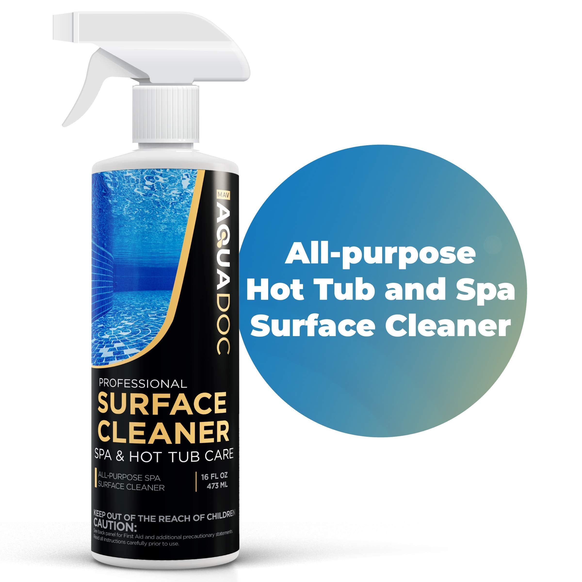 Spa & Hot Tub Surface Cleaner - Remove Scumlines, grime, Dirt, & Scale. Works on All Hot Tub Surfaces