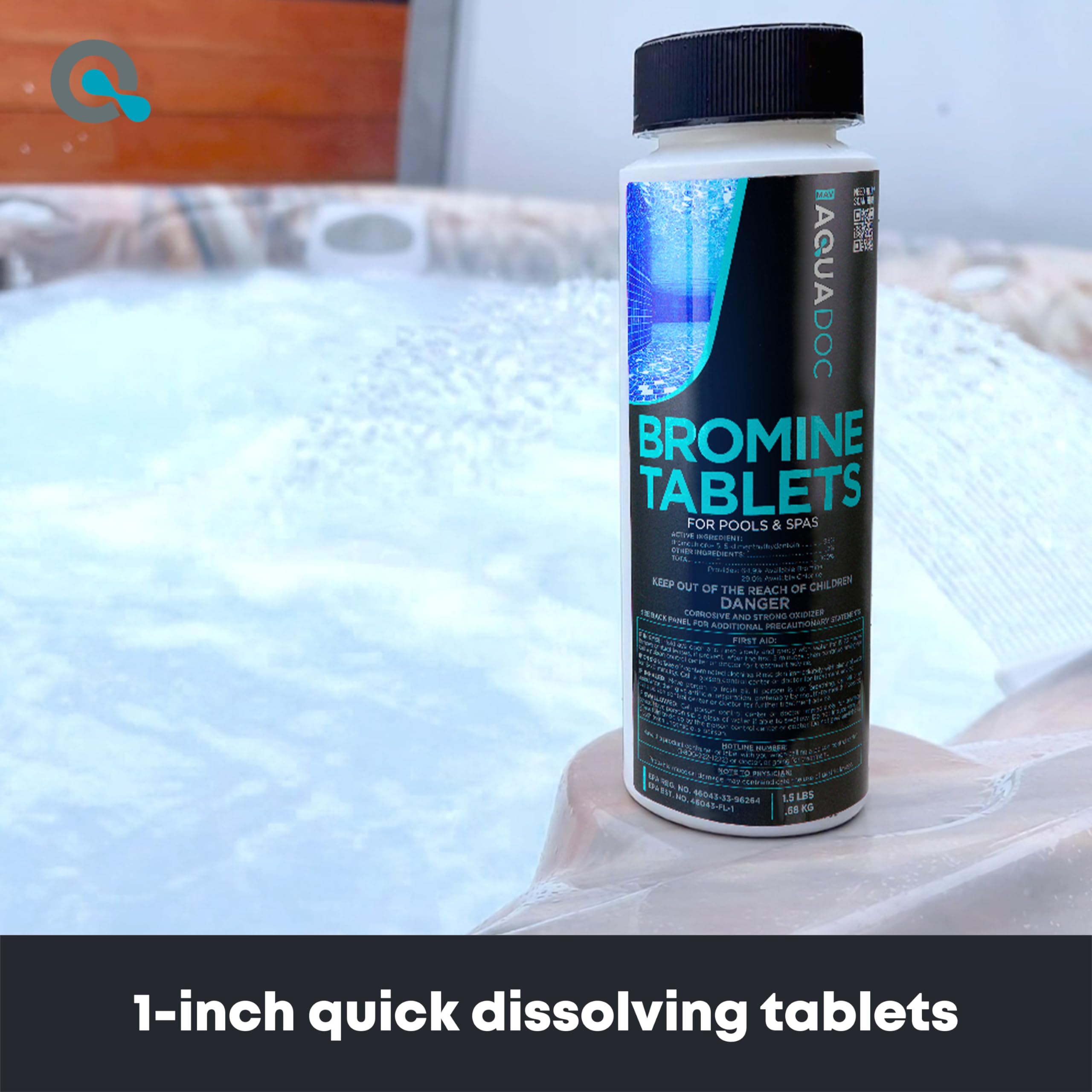 Bromine Tablets and Bromine Booster for Hot Tub and Spa - Oxidizing Spa Shock & Non-Chlorine Shock - Sodium Bromide - 1lbs Bromide Oxidizer