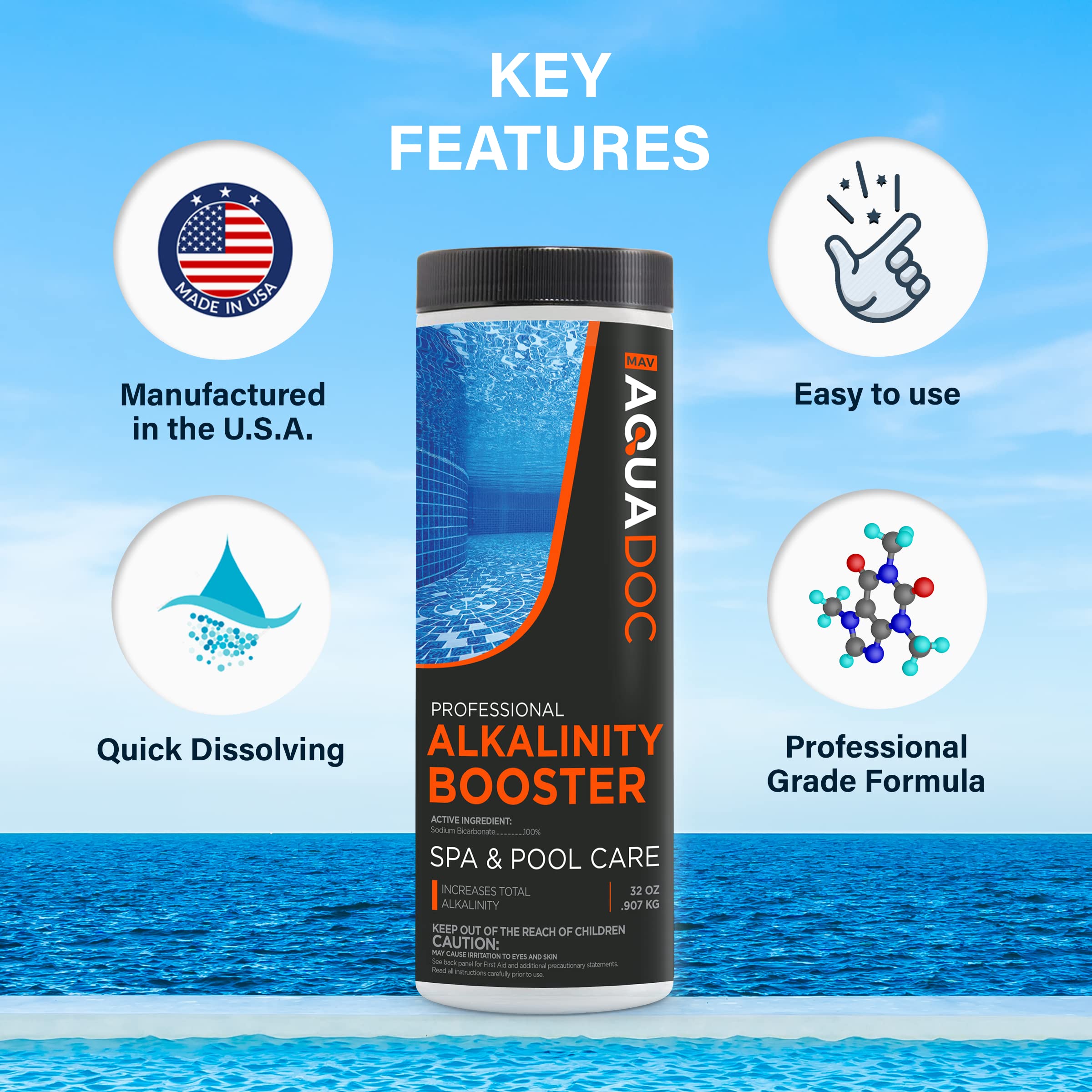 AquaDoc Total Alkalinity Increaser for Hot Tub & Spa - Alkalinity Booster