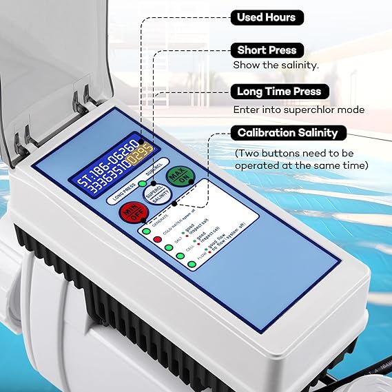 CHLORWORKS Salt Cell for Pool – Model CWPC, Compatible with Pentair IntelliChlor IC20, Supports Pools up to 20,000 Gallons