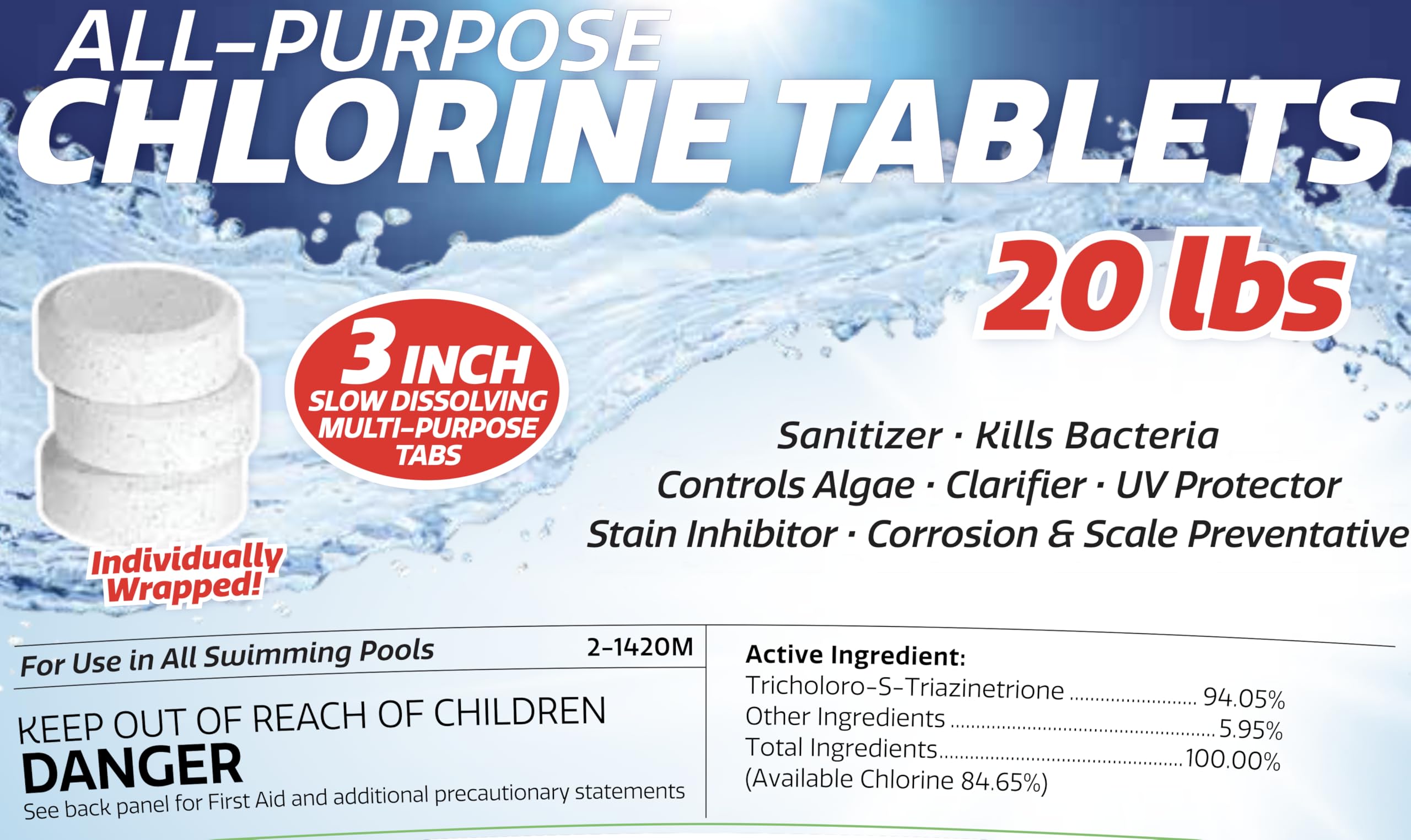 Chlorine Granules for Hot Tub and Spa 5-Pounds