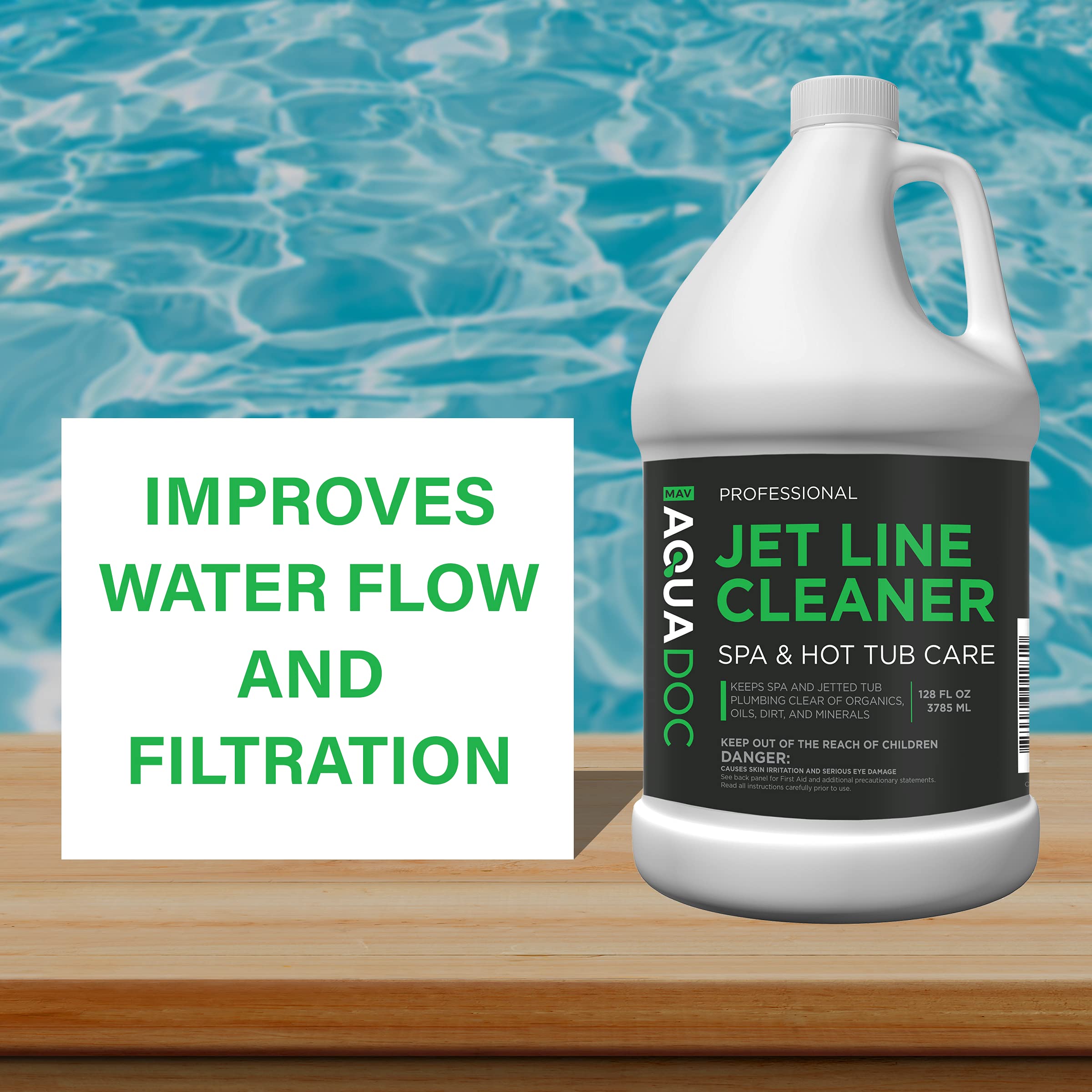 Spa Jet Cleaner for Hot Tub - Spa Jet Line Cleaner for Hot Tubs & Jetted Tub Cleaner to Keep Your Jets Clean - Fast Acting Spa Flush for Hot Tub (Jet Line Cleaner - 1 Gallon)