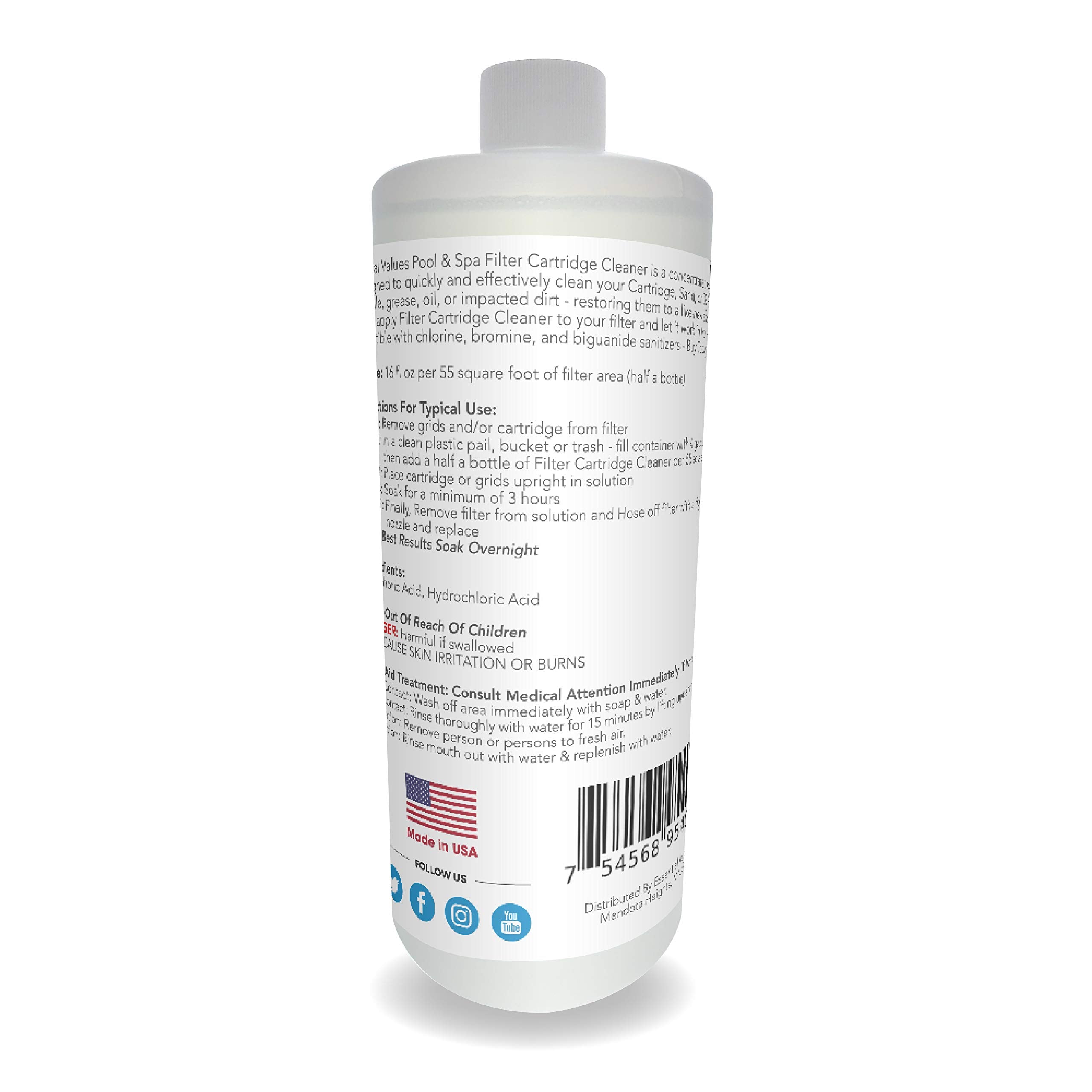 Hot Tub, Spa, and Pool Filter Cleaner 32oz