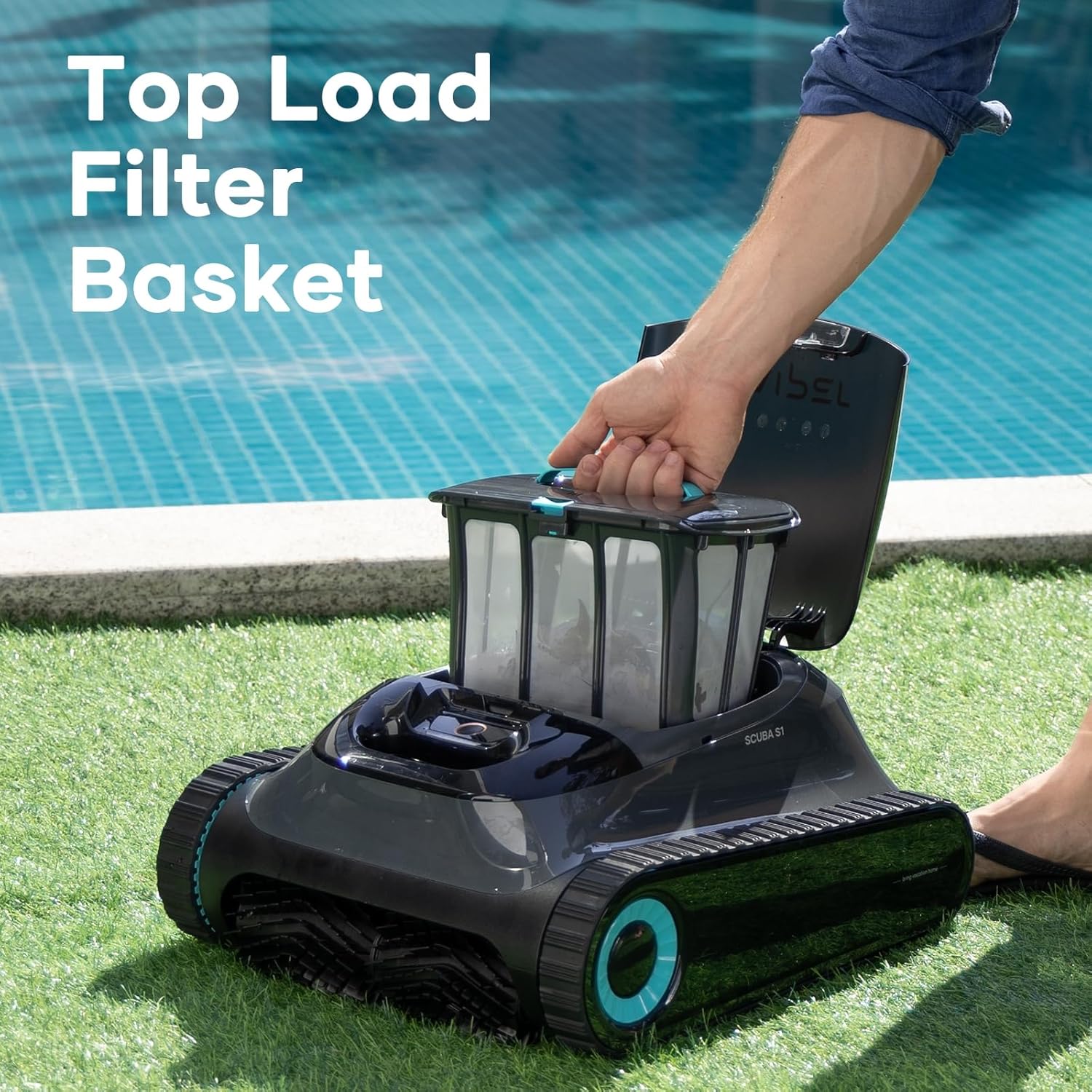 AIPER Scuba S1 Cordless Robotic Pool Cleaner – Smart Navigation, Powerful Cleaning for Inground Pools up to 1,600 Sq.ft, Floor, Wall, & Waterline Vacuum