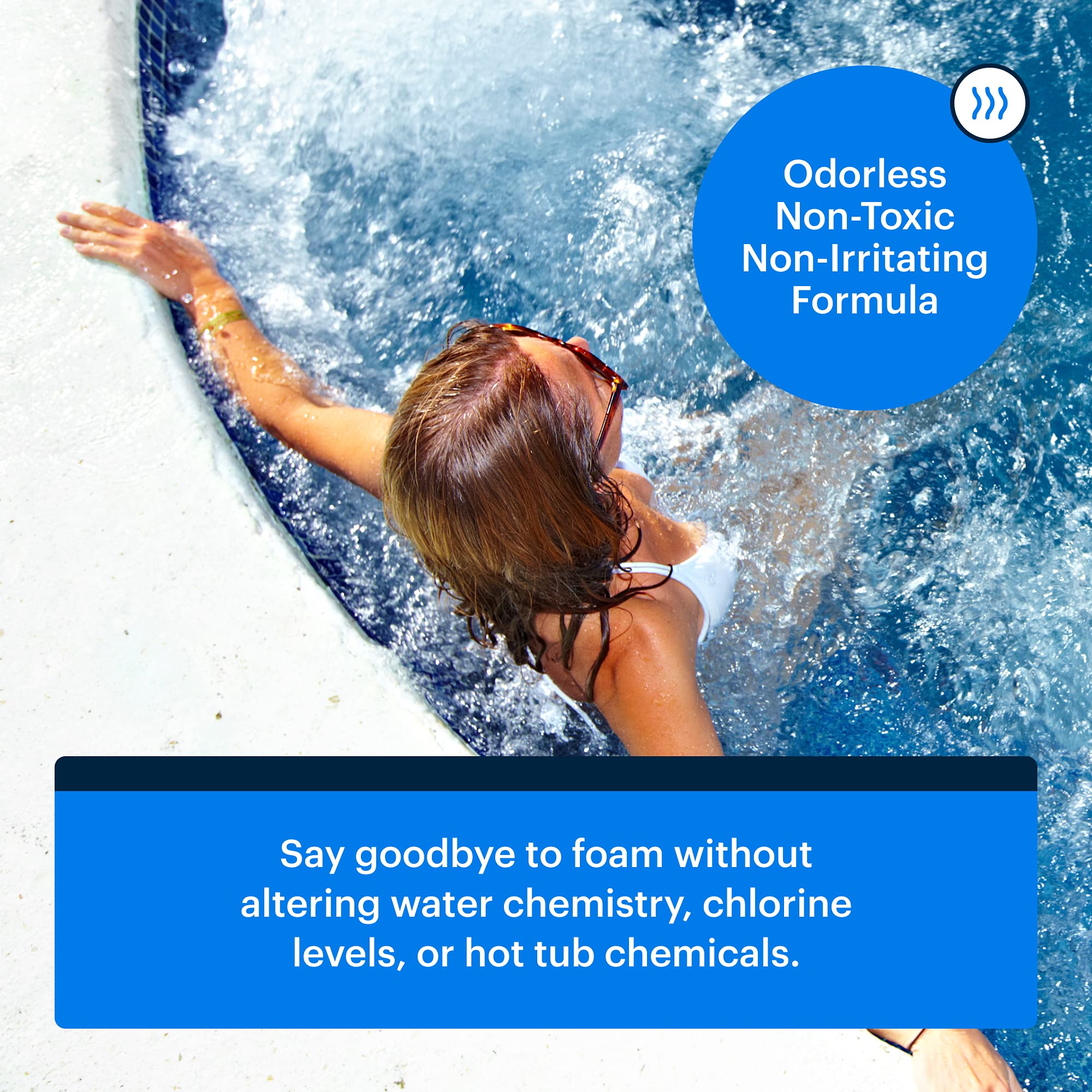 Hot Tub, Spa, and Pool Defoamer: Quickly Removes Foam & Eco-Friendly