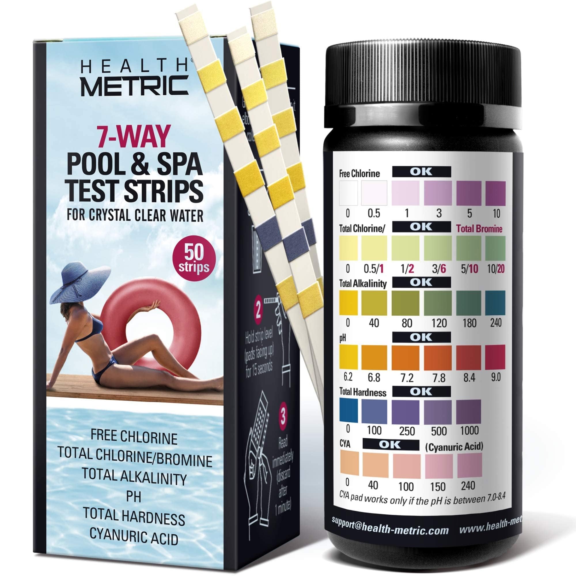 Health Metric 7-Way Pool Test Strips