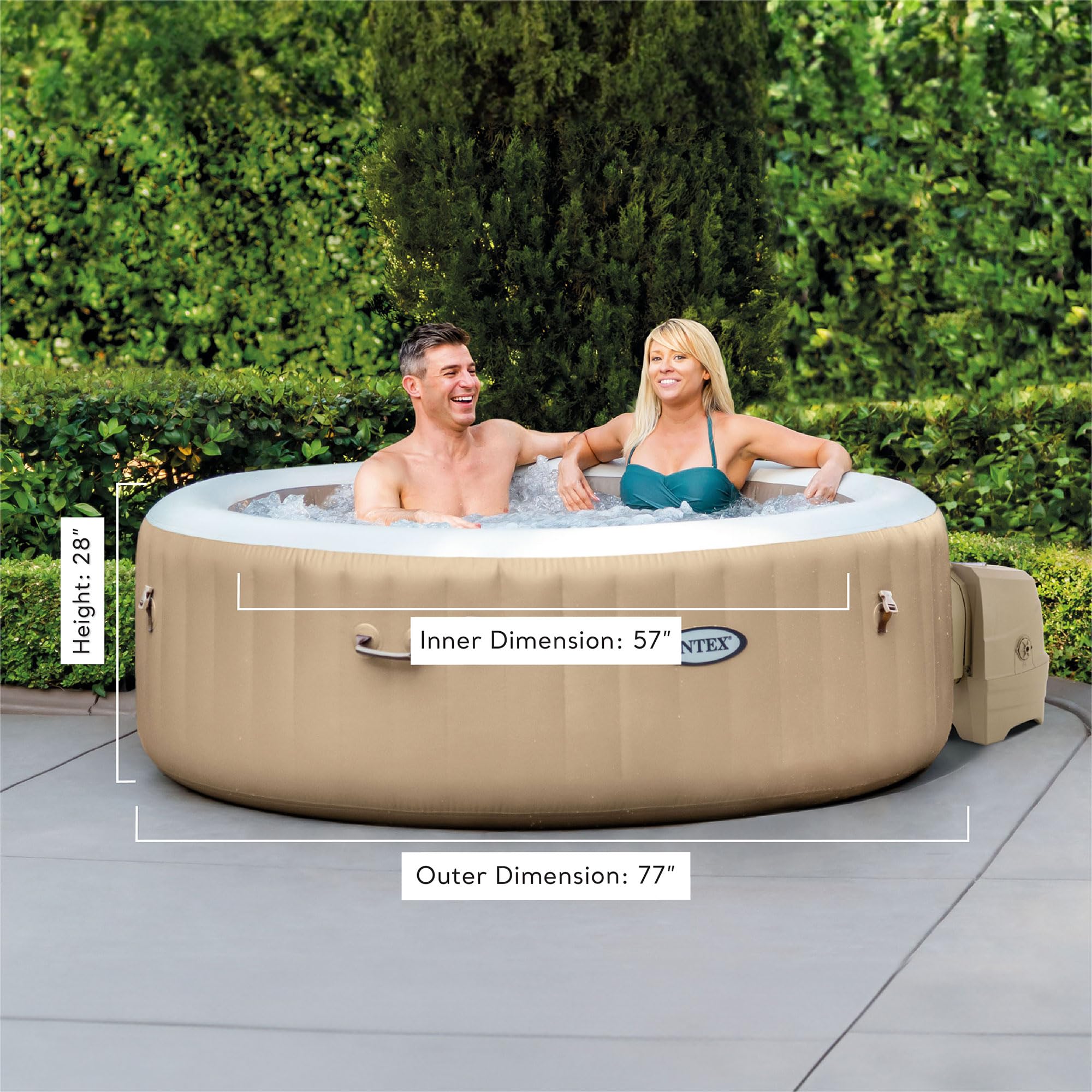 INTEX SimpleSpa Inflatable Hot Tub Bubble Massage Spa