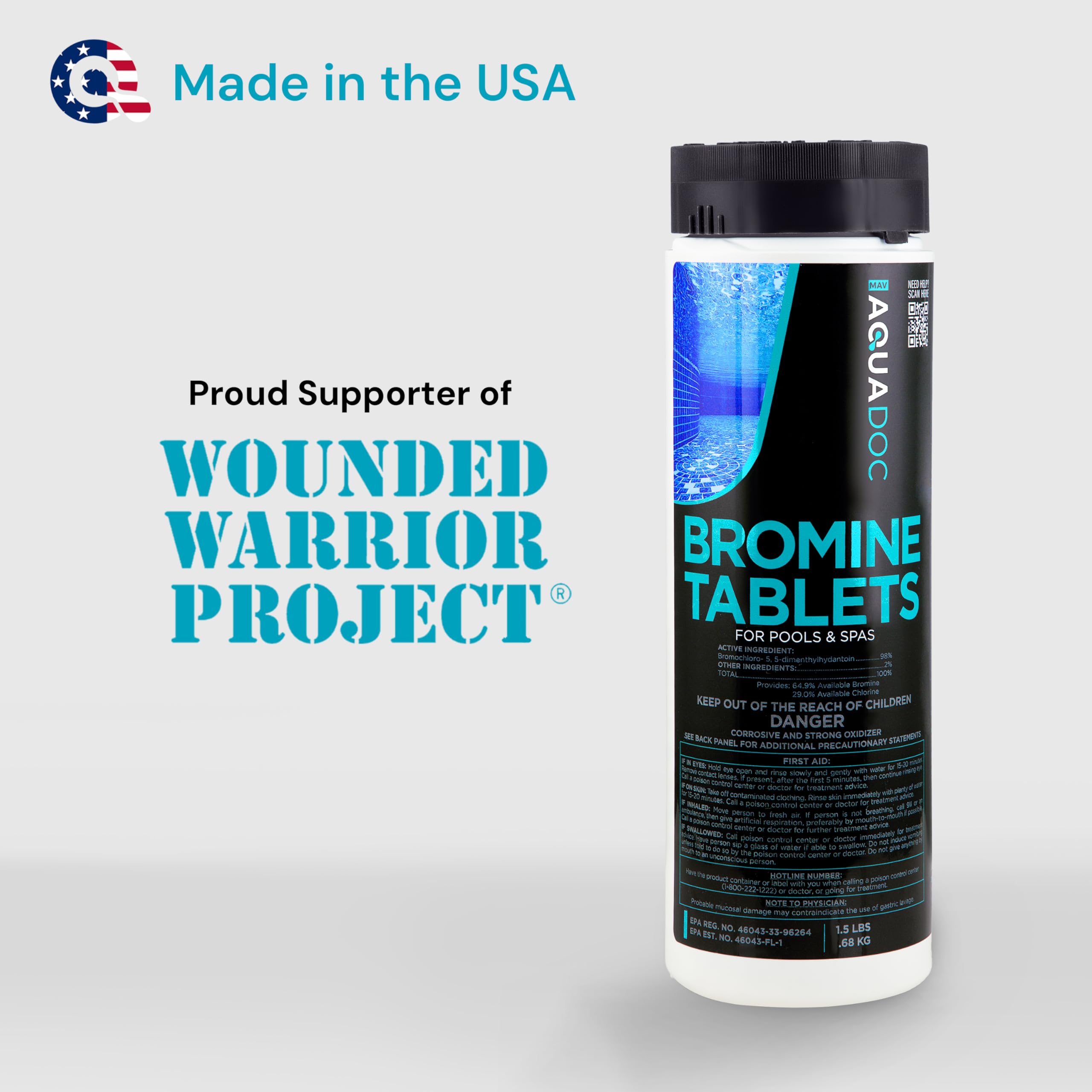 Bromine Tablets and Bromine Booster for Hot Tub and Spa - Oxidizing Spa Shock & Non-Chlorine Shock - Sodium Bromide - 1lbs Bromide Oxidizer