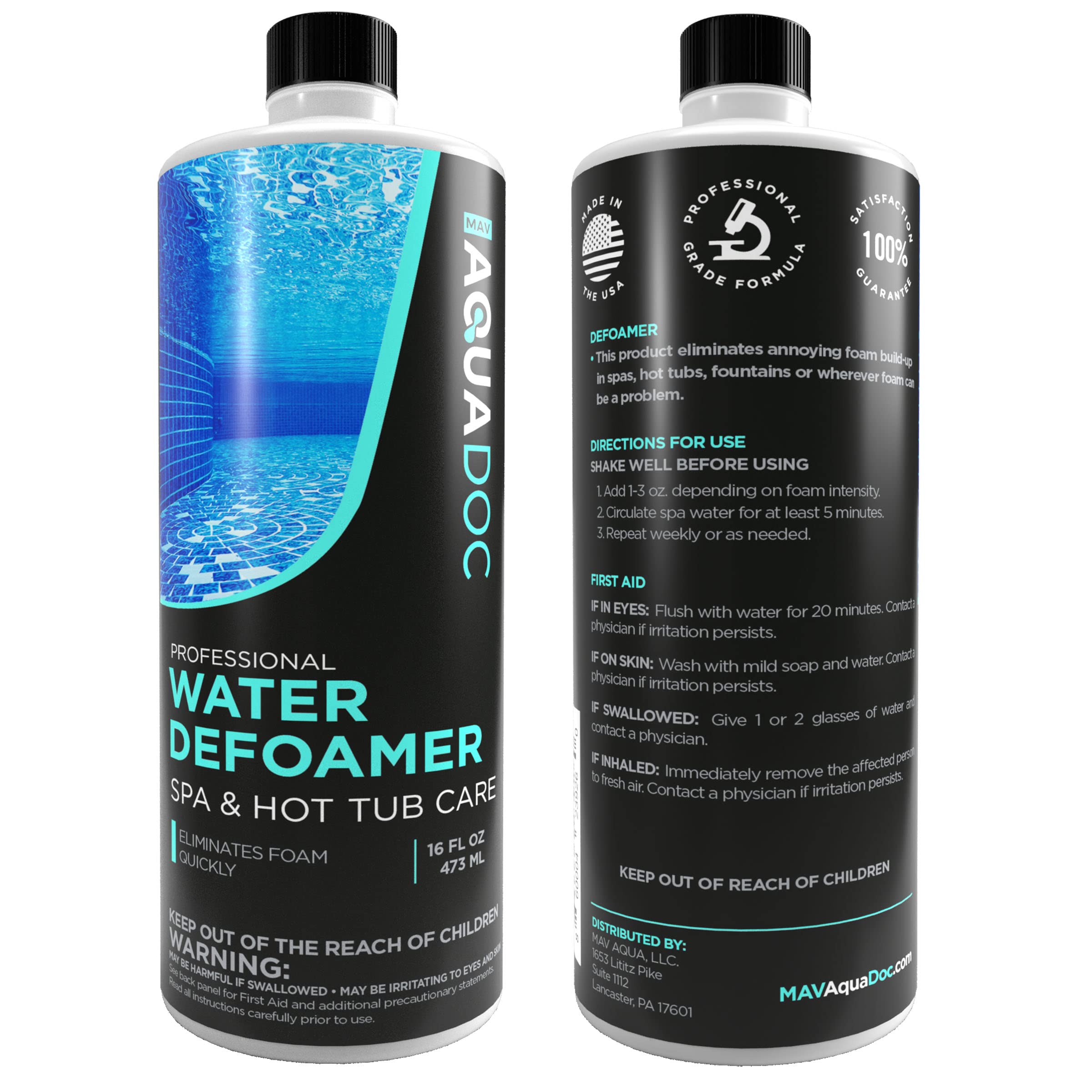 Hot Tub & Spa Defoamer - Fast Acting Spa & Hot Tub Foam Remover - Foam Elimination Made Easy