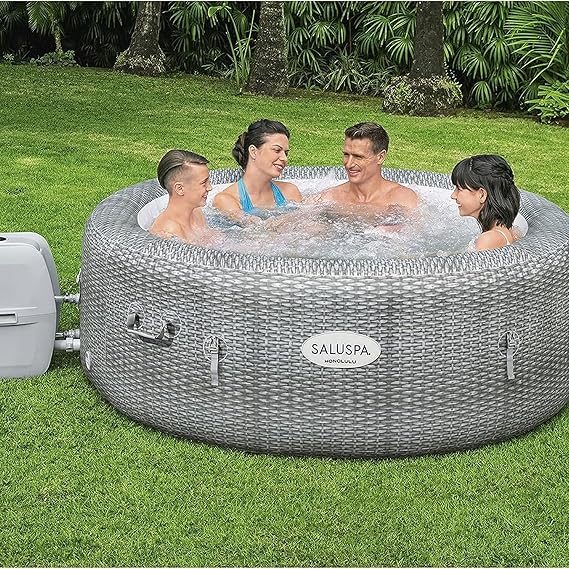 Bestway SaluSpa Honolulu AirJet Inflatable Hot Tub – 4-6 Person Spa with 140 Jets