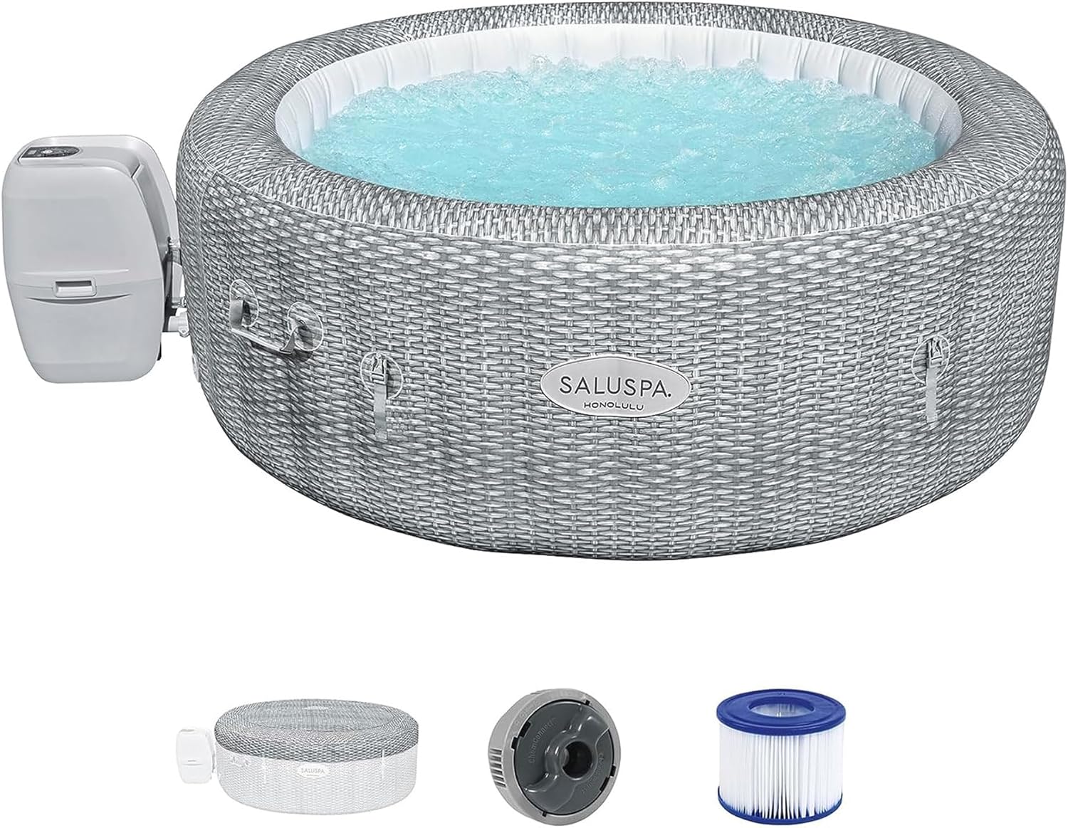 Bestway SaluSpa Honolulu AirJet Inflatable Hot Tub – 4-6 Person Spa with 140 Jets