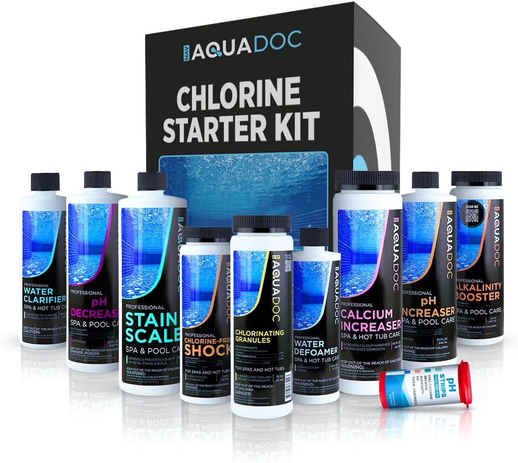 Hot Tub and Spa Chlorine Starter Kit - All Hot Tub and Spa Chemicals for Chlorine Hot Tub and Spa