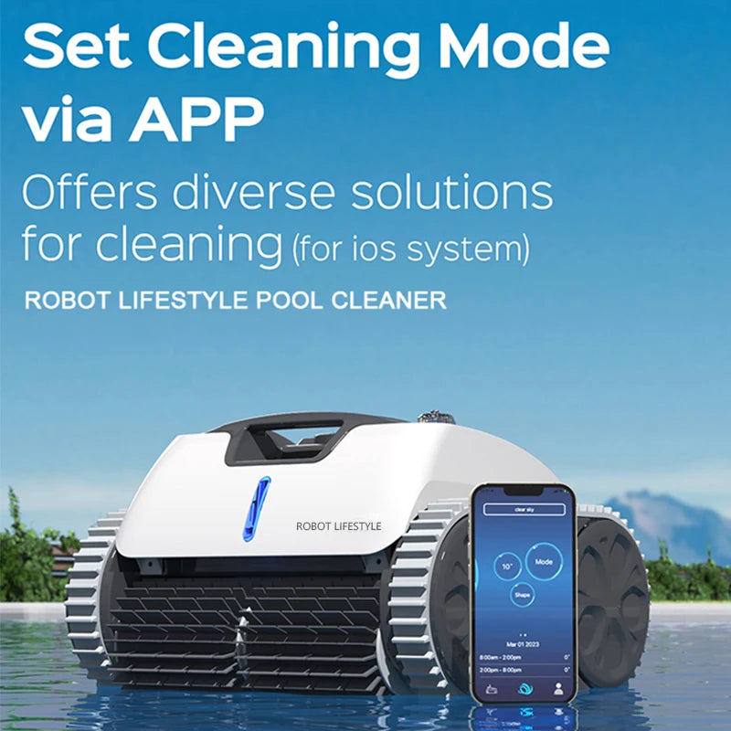 Wireless Robotic Swimming Pool Cleaner Wifi App Control