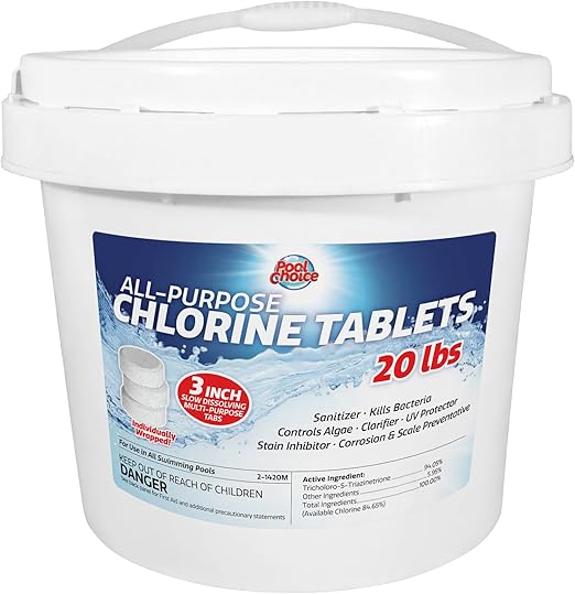 SpaChoice 3 Inch Chlorine Tablets for Pools and Spa 20-Pounds