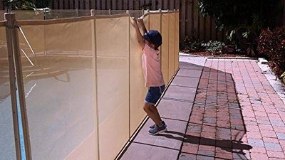 Removable 4 Foot Mesh Pool Safety Fence for Kids and Dogs Protection