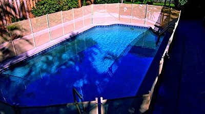 Removable 4 Foot Mesh Pool Safety Fence for Kids and Dogs Protection