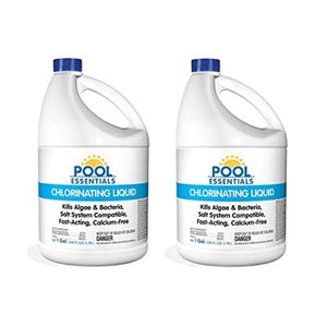 Pool Essential Chlorinating Liquid Chlorine 10% Sodium Hypochlorite 2 Gallons