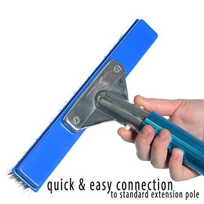 Milliard 10 inch Wide Heavy Duty Stainless Steel Wire Pool Brush for Tough Algae and Stains - Thesummerpools.com