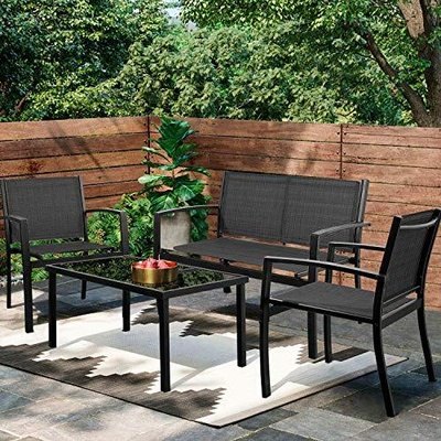 Greesum 4 Pieces Outdoor Furniture Set for Patio, Lawn, Garden and Poolside - Thesummerpools.com