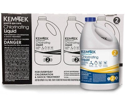 Kem-Tek Sodium Hypochlorite Chlorinating Liquid 10% Chlorine - Thesummerpools.com