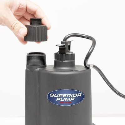 Superior Pump 91250 Utility Pump 1/4 Horsepower Black - Thesummerpools.com