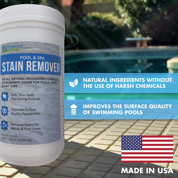 Swimming Pool & Spa Stain Remover for Vinyl Liners, Fiberglass, Plaster and Metals - Thesummerpools.com