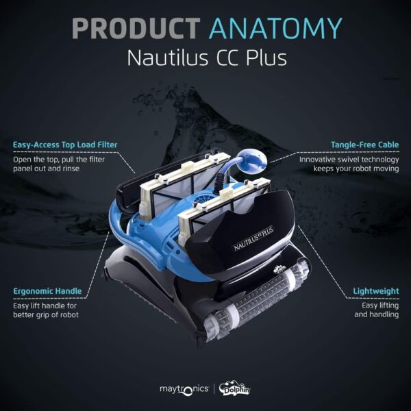 Dolphin Nautilus CC Plus Robotic Pool Vacuum Cleaner with Ultra-Fine Filters - Image 9
