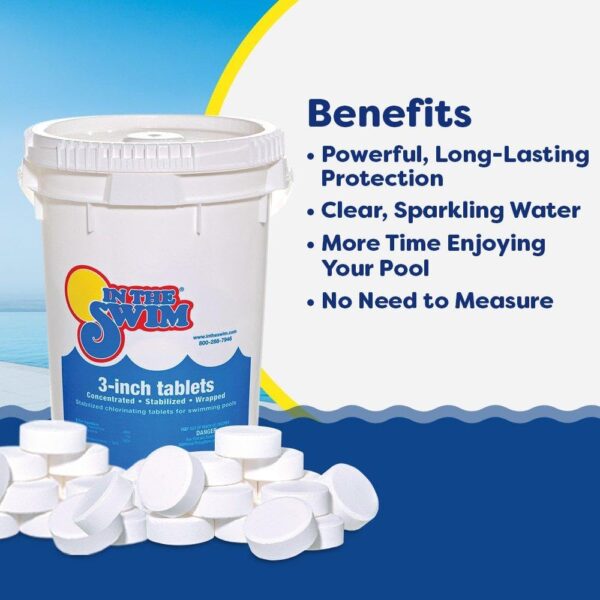 In The Swim 3 Inch Chlorine Tablets for Swimming Pools 50 Pounds - 图片 6