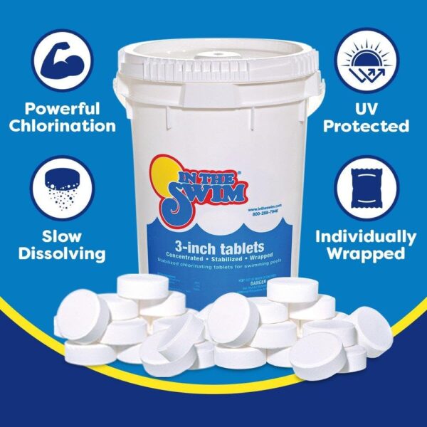 In The Swim 3 Inch Chlorine Tablets for Swimming Pools 50 Pounds - 图片 5