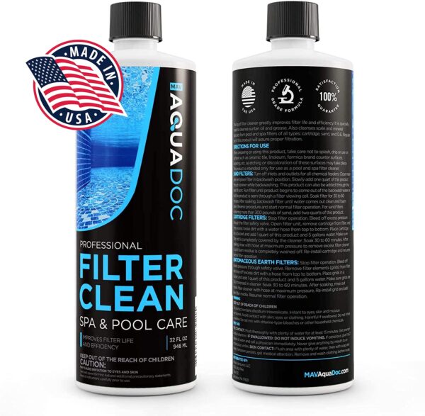 Hot Tub, Spa, and Pool Filter Cartridge Cleaner Soak - Easy to Use Filter Degreaser 1 Gallon - 图片 20