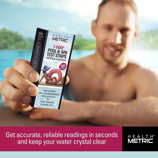 Health Metric 7-Way Pool, hot tub, and Spa Test Strips - 50 Count | Complete Water Testing Kit - Image 13